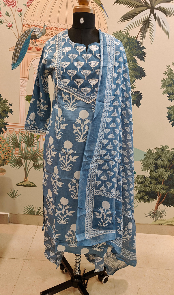 Blue Kurtha Set