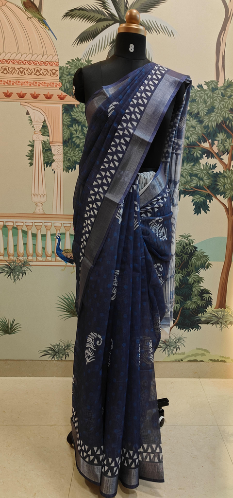 Mango Print Jute Saree