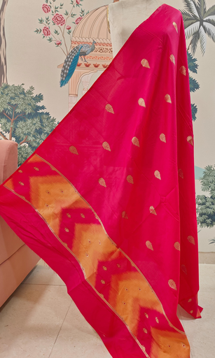 Pink Banaras Duppata