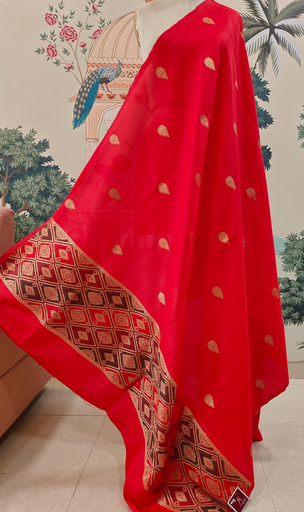Crimson Charm Red Dupatta 