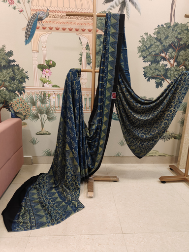 Royal Dusk Ajrakh Saree