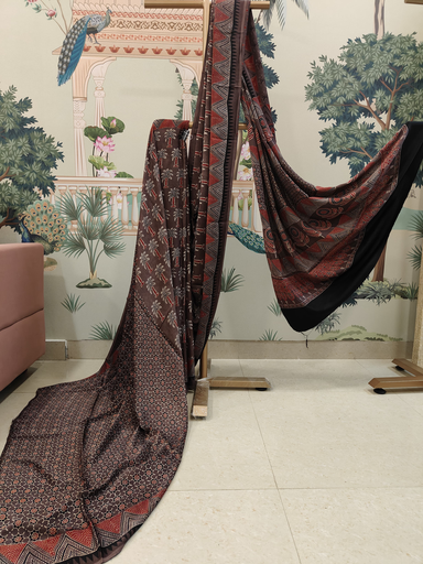 VrukshaVastra Ajrakh Saree