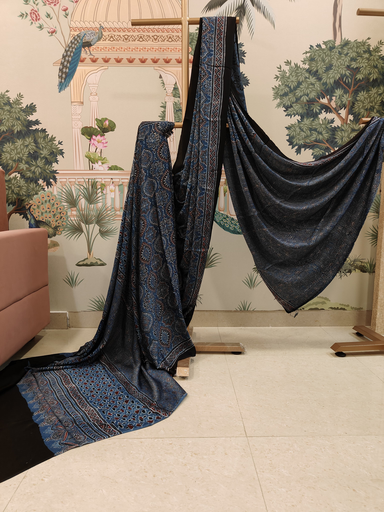 NeelVruksh Ajrakh Saree