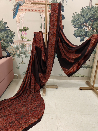 Maroon Mystique Ajrakh Drape