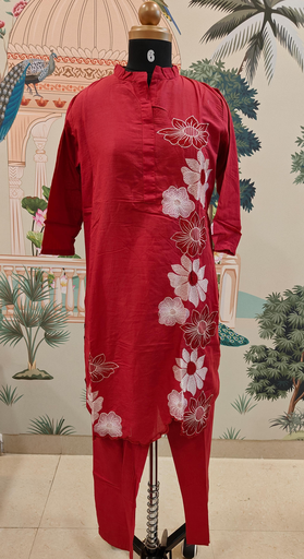  Red Bloom Co-ord Set