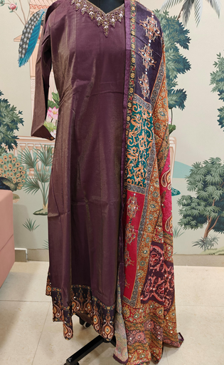 Velvet Anarkali set