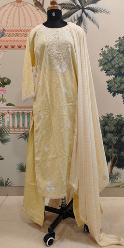 Light Yellow Kurta Set