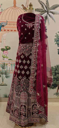  Mohini Maroon Lehanga