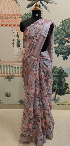 Bloom Mist Jute Saree
