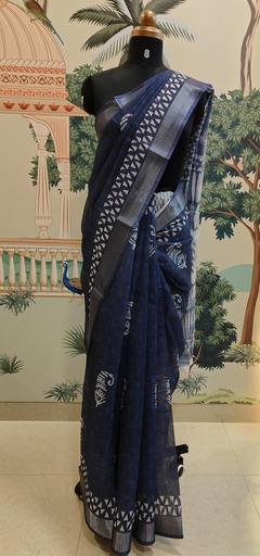 Mango Print Jute Saree