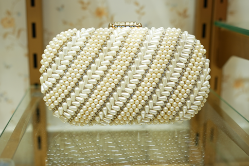 Ivory Luxe Pearl Clutch
