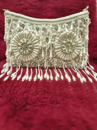 Celeste Rosette Clutch