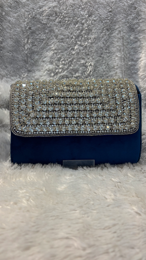 Midnight Sparkle Crystal Clutch