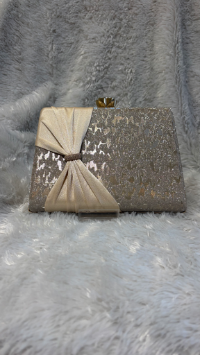Champagne Glitz Bow Clutch