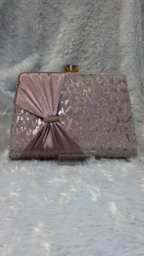 Pink Glitz Bow Clutch