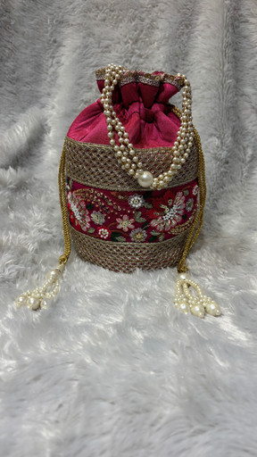 Pink work potli 