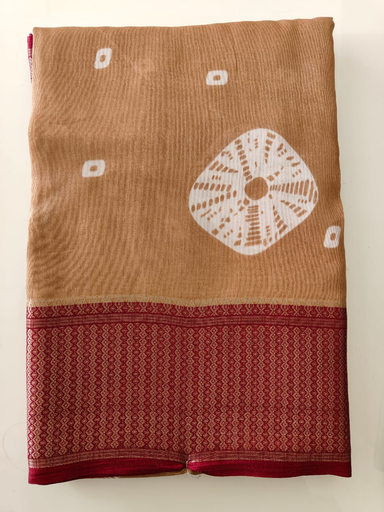 Soft Silk saree with Bandhani Print